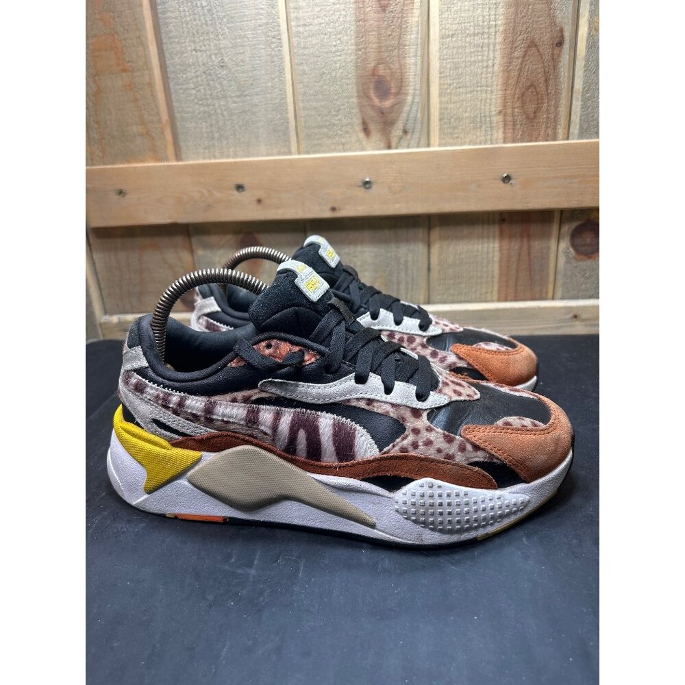 Puma RS-X3 Wildcats Black Rust Animal Retro Sneakers Shoes Womens Size 9
